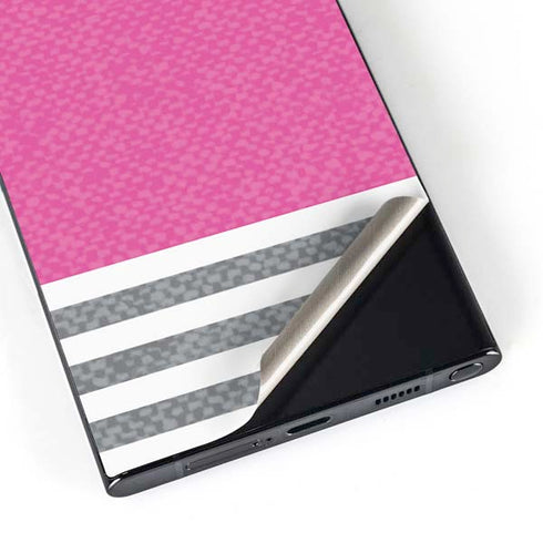 Pink and Grey Stripes Galaxy S25 Ultra Skin